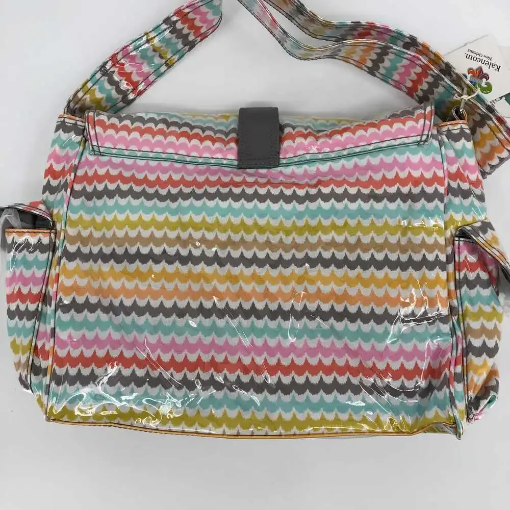 White and Orange Striped Messenger Baby Bag | New With Tags
